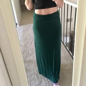 Hunter Green Maxi Skirt!